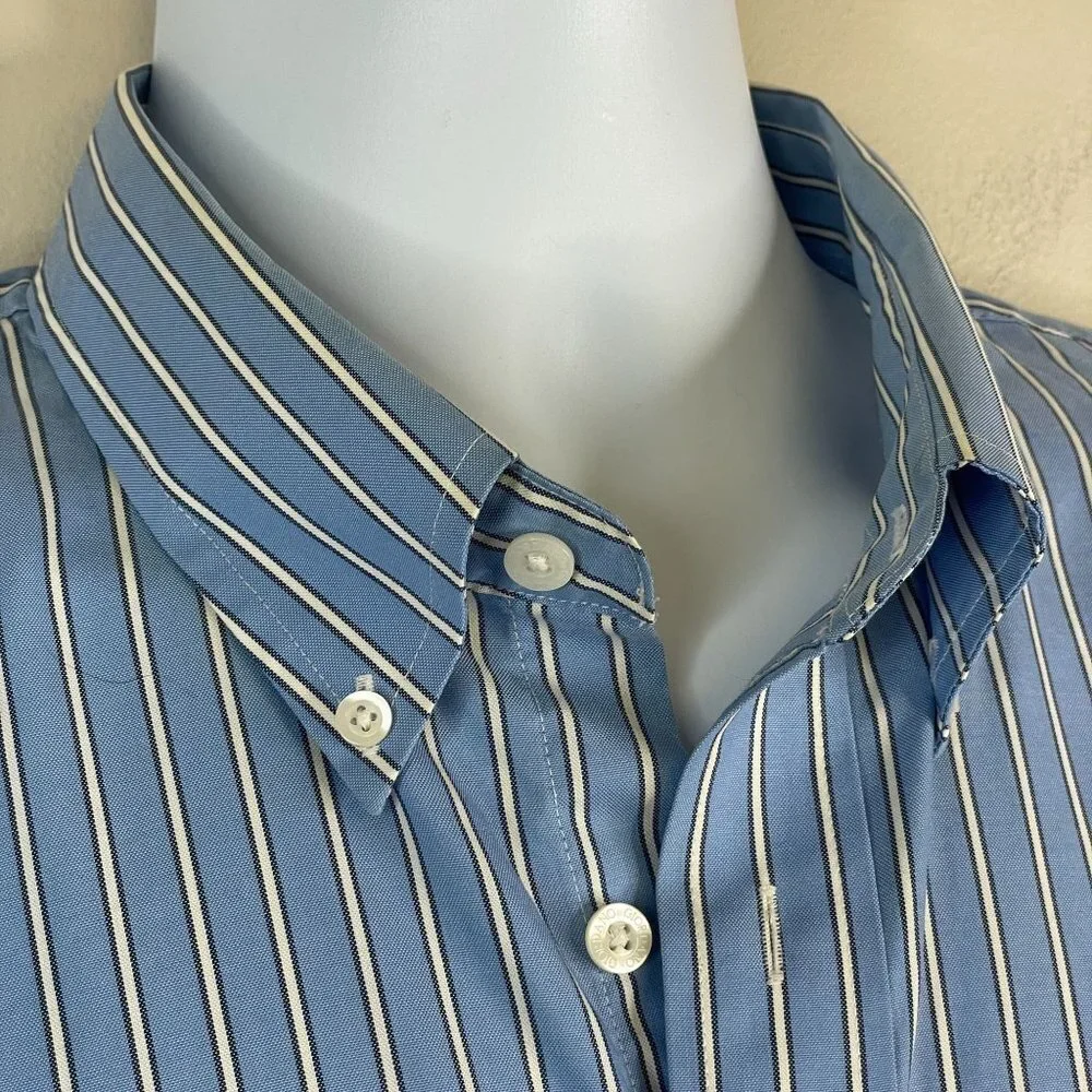 Giordano Button Down‎ Shirt Mens XL Blue Long Sleeve Vintage Eclectic Grandpa